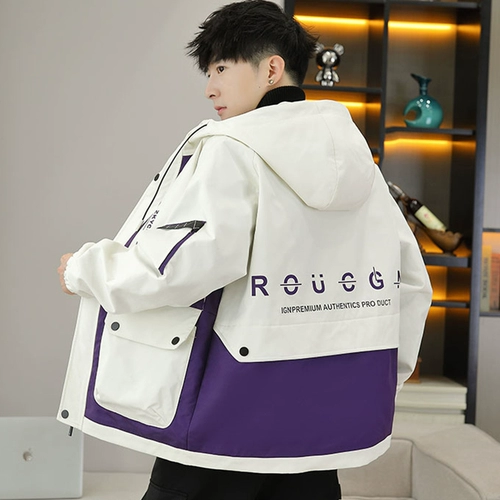 Демисезонная куртка, утепленная мужская осенняя толстовка с капюшоном, подходит для подростков