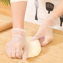 Japanese disposable gloves food grade pvc thick catering special plastic transparent kitchen household protection 200