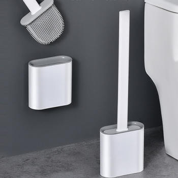 Wall-mounted cleaning tool soft-bristled silicone toilet brush