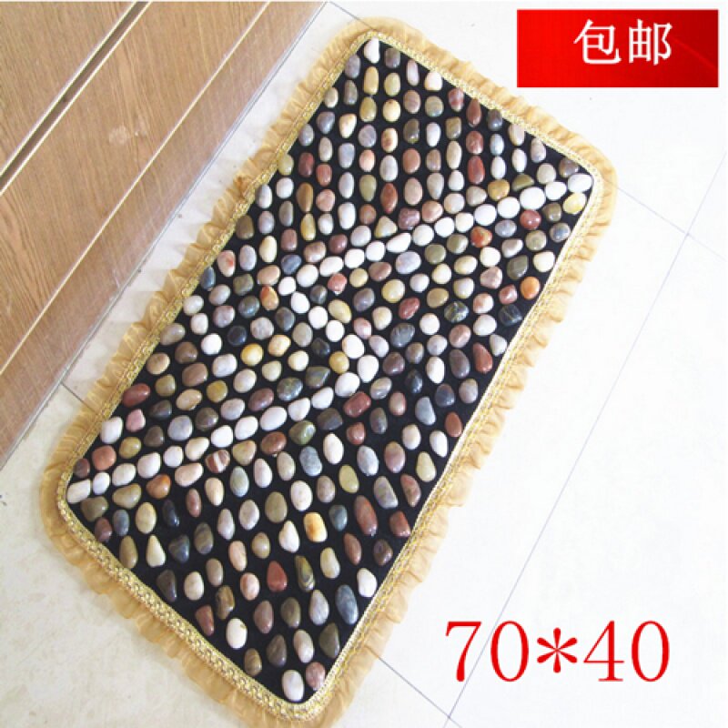 Pebble foot massage mat blanket natural rain flower stone massage mat home floor mat health care walking carpet trail