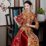 Традиционный свадебный наряд Сюхэ для невесты, летнее свадебное платье, дракон и феникс
