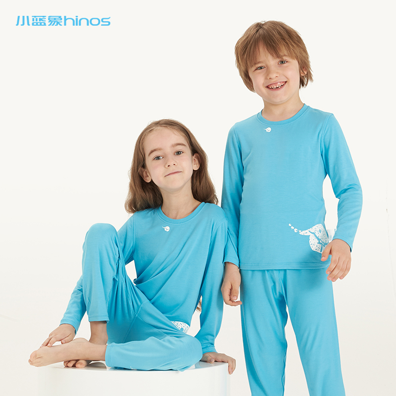 Little blue elephant hinos perspiration quick-drying children's shirt children's clothing autumn and winter boys and women's pajamas base underwear