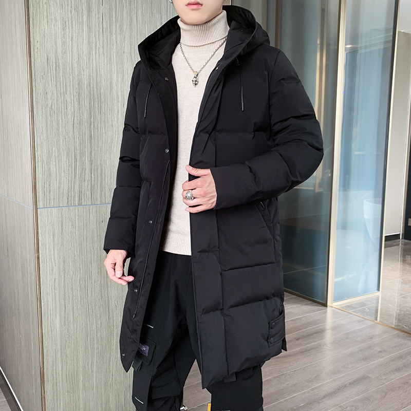 男士时尚羽绒棉服中长款2019年新款休闲冬季棉衣保暖外套男装棉袄