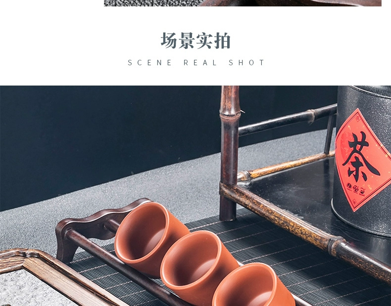 Gỗ đàn hương đen bằng gỗ nguyên khối được xây dựng giá để cốc Kung Fu Bộ trà thoát nước có giá để đồ sấy cốc giá để cốc trà đạo phụ kiện