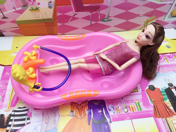 
Bayangbi doll bathing toy set large bathtub bathroom princess squirt bath girl house accessories children