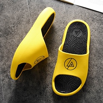 Slippers men and women tide ins summer wear net red couple A pair of cool drag non-slip bath tide brand household word drag