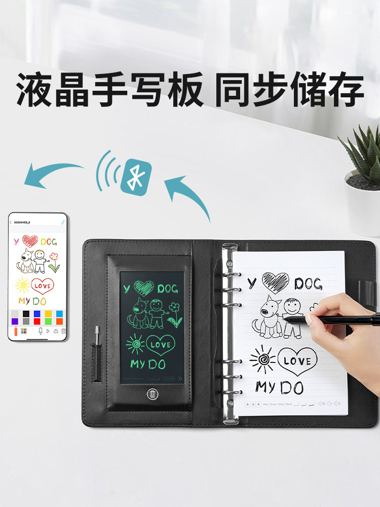 Pbj Smart Notebook Handwriting Board with Paper-Screen Synchronization, Erasable and Saveable, Home Draft Book, Business Office Meeting Notes, Blackboard Handwriting Screen, Transferable and Saveable Notepad, Gift