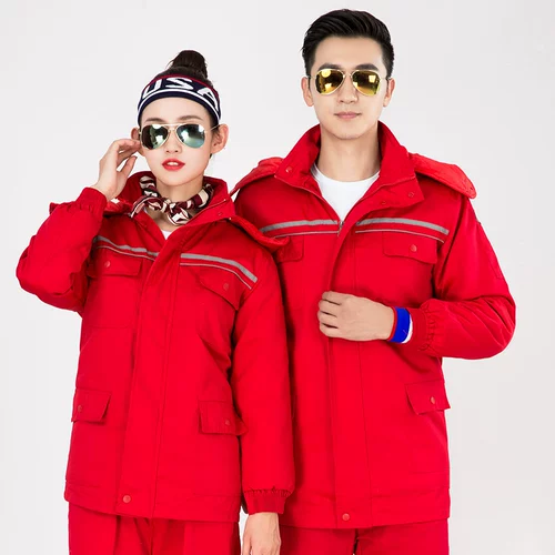 Антистатическая рабочая одежда Хлопковая куртка мужская зима сгущенная заправочная станция Электронная нефтехимическая фабричная мастерская