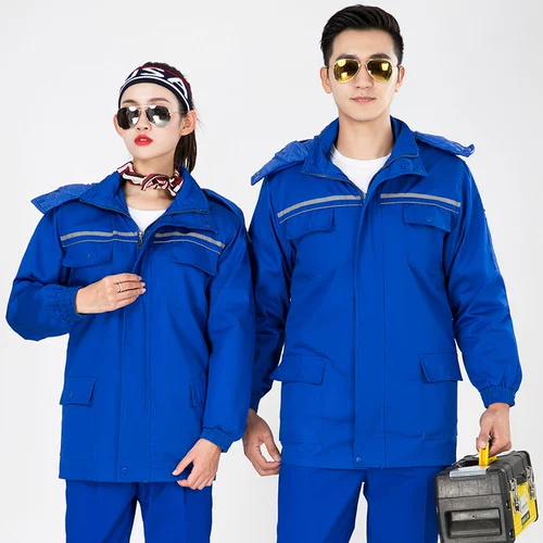 Антистатическая рабочая одежда Хлопковая куртка мужская зима сгущенная заправочная станция Электронная нефтехимическая фабричная мастерская