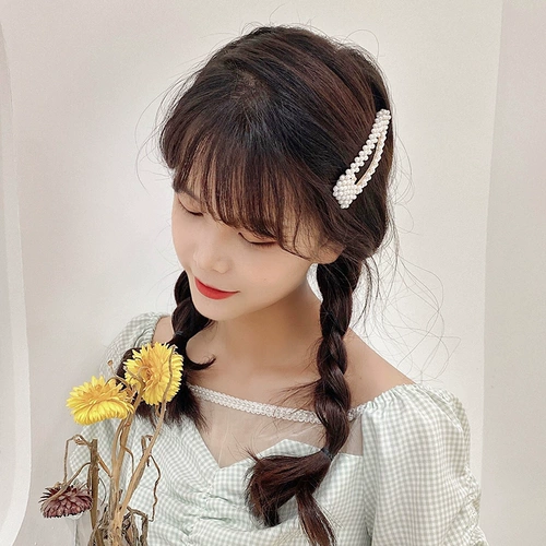 Шпильки для волос из жемчуга, заколка для волос, челка, аксессуар для волос, популярно в интернете