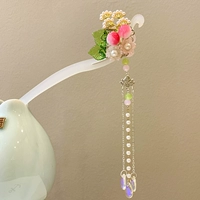 Зеленый порошок листьев персик течет суа -байжхенг