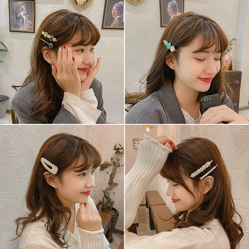Шпильки для волос из жемчуга, заколка для волос, челка, аксессуар для волос, популярно в интернете