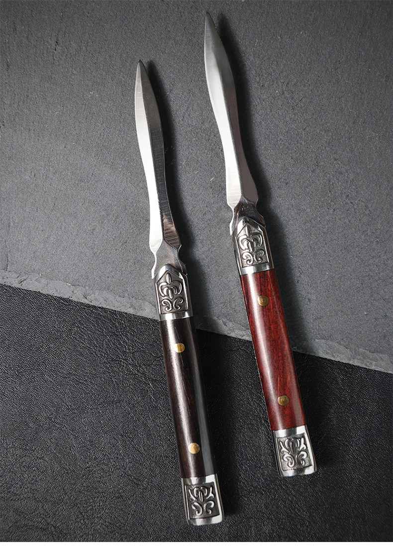 茶刀茶針普洱茶刀手工撬茶刀三件套茶餅撬刀大馬士革鋼專用套裝|茶道/零