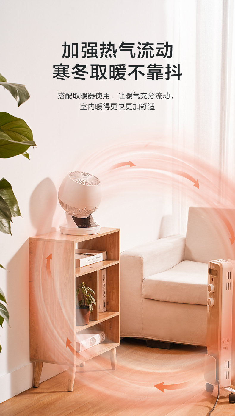 美的 3D涡流空气循环扇 6米遥控 循环通风 图5