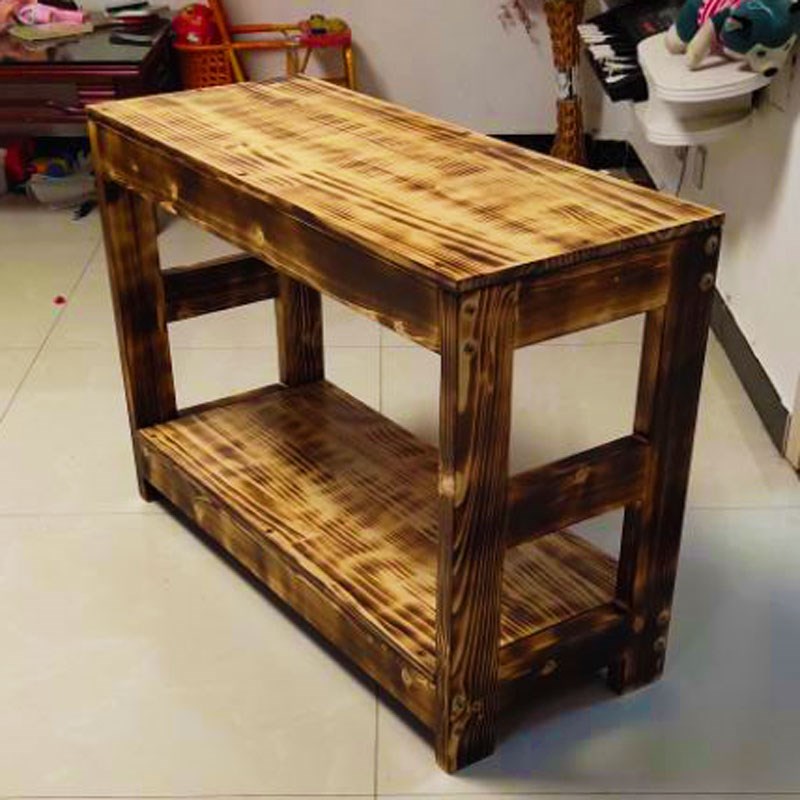 Multilayer group cylinder tank bottom ark base ground ark cabinet solid wood table order aquatic ecological grass cylinder aquarium