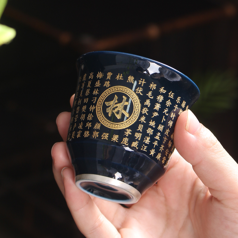 Tasted silver gilding master cup single cup pure manual single ceramic cup silver single sample tea cup only the custom of kung fu