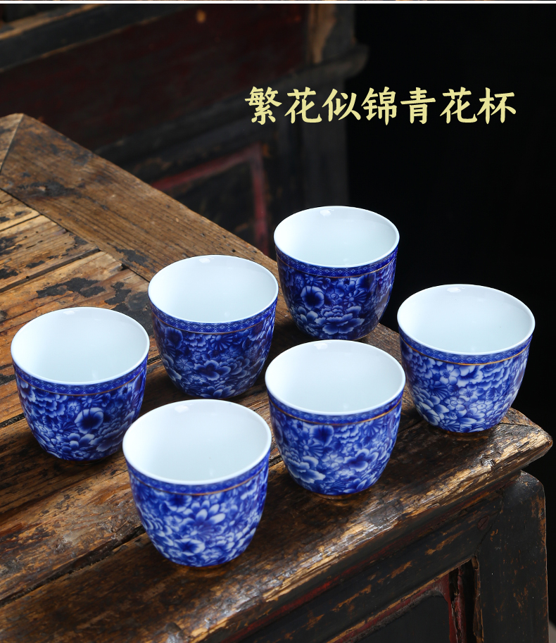 Colored enamel porcelain cups kung fu tea set home master cup single cup large thin foetus noggin pu - erh tea sample tea cup