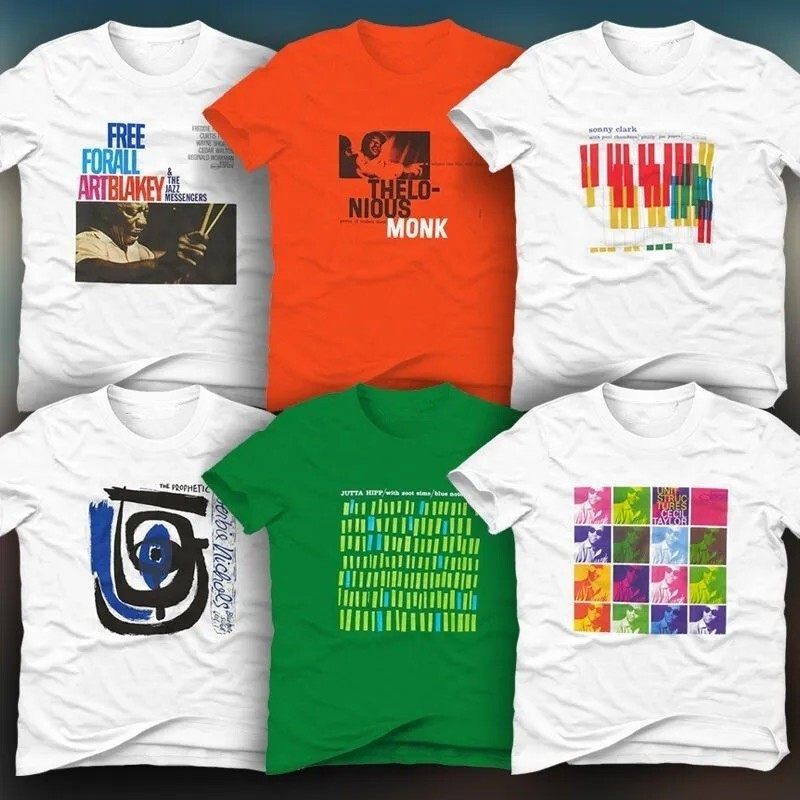 Blue Note Records Co-Branded Men's and Women's Couple T-Shirts Short-Sleeved Summer Tangworth 438036 438066