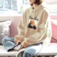 Mùa thu và mùa đông mới của phụ nữ dài tay cộng với áo len độn nhung Nữ sinh viên phiên bản Hàn Quốc áo khoác rộng có mũ trùm đầu - Áo len