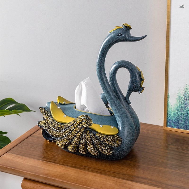 Tissue box creative luxury multi - functional bedroom drawing box fittings simple living room high - end tea table 1113m