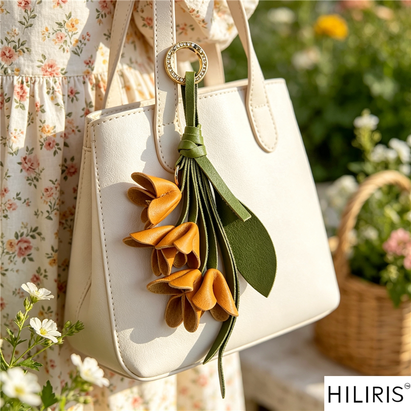 High-End Leather Keychain Pendant with Diamond-Studded Key Ring, Bluebell Flower Keychain, Exquisite Bag Pendant, Hanging Ornament High-End Leather Keychain Pendant with Diamond-Studded Key Ring, Bluebell Flower Keychain, Exquisite Bag Pendant, Hanging Ornament