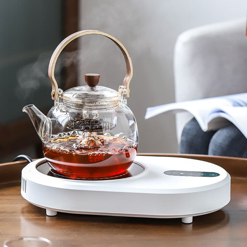 Black crystal stove tea cooker small household silent tea steaming stove glass ceramic kettle heat-resistant glass pot health preservation