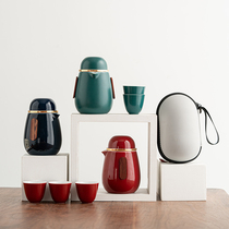 Penguin Ceramics Express Guest Cup One Pot Three Cups Carry-on Outdoor Portable Kung Fu Travel Tea Set Tea Cup Bubble
