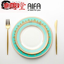 Western home steak knife and fork dinner plate set Nordic Western dishes creative Continental pastry breakfast snack plate