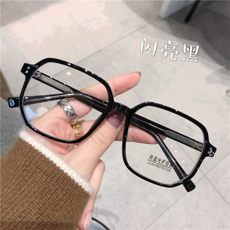 Xiaohongshu with the same style of myopia glasses frame female ultra-light TR can be equipped with degrees anti-blue radiation net red square frame male
