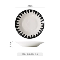 8-дюймовый глубокий черный треугольник