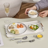 Посуда, высококачественный комплект, брендовая обеденная тарелка для домашнего использования, легкий роскошный стиль, популярно в интернете