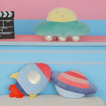 Creative Space Rocket Pillow Girls Sleep Plush Toys Large Star Rain Doll Cushion Childrens Birthday Gift