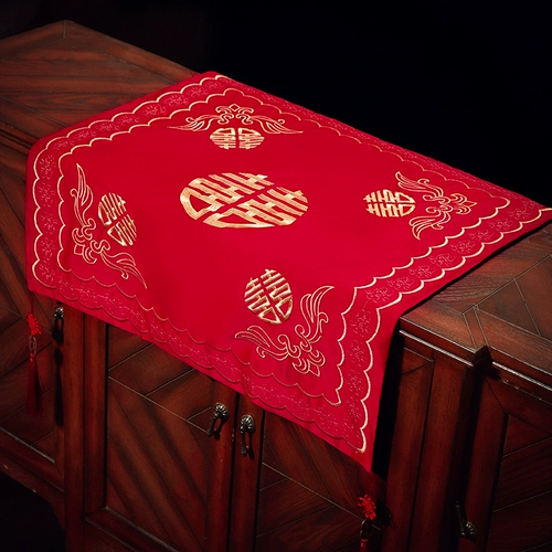 Красный аксессуар для волос для невесты, китайский стиль, с вышивкой, 2020