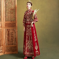 Традиционный свадебный наряд Сюхэ, вечернее платье для невесты, свадебное платье, коллекция 2023, по фигуре, подходит для подростков, дракон и феникс