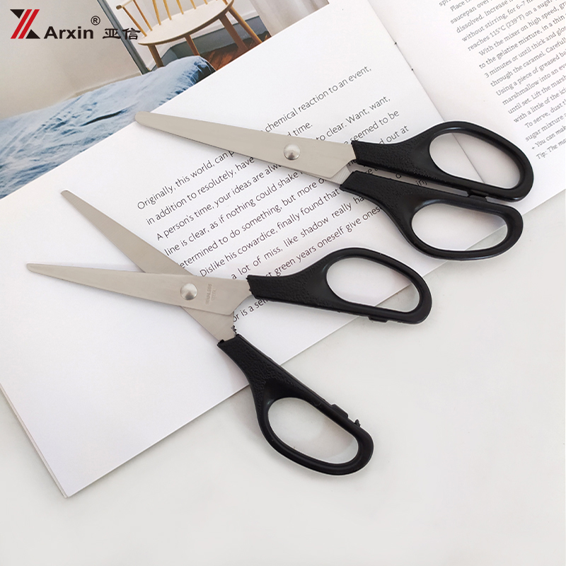 Scissors office supplies student paper-cut manual scissors small labor-saving portable household stainless steel round head 10 pieces Tailor scissors industrial art scissors