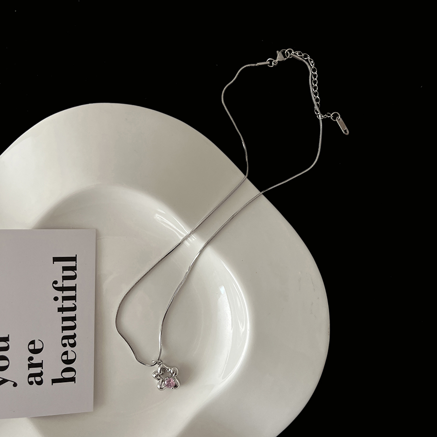 Casual Simple Style Star Zircon Alloy Titanium Steel Wholesale Pendant Necklace display picture 4