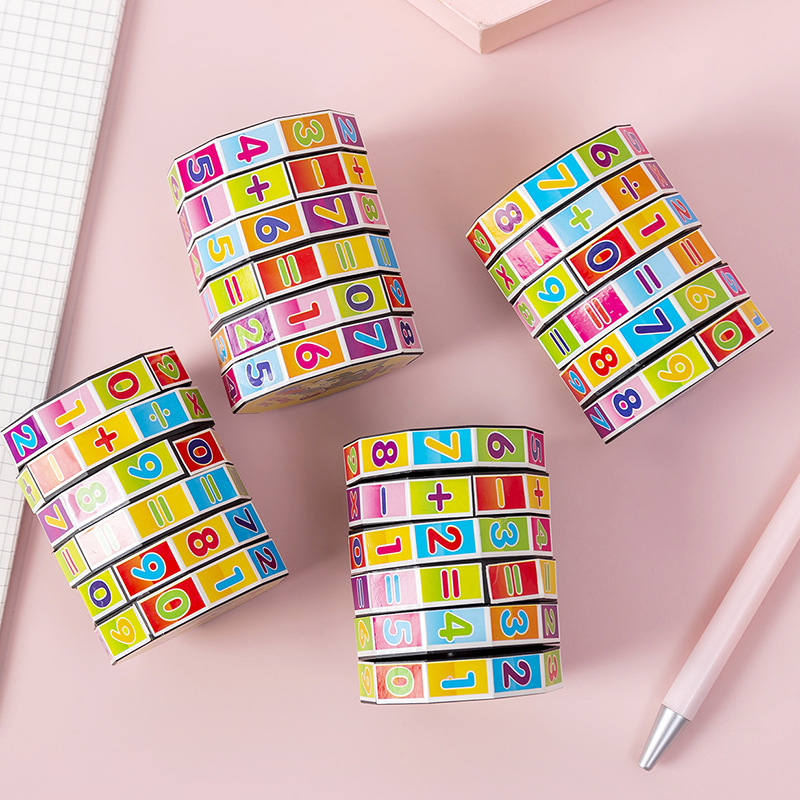 Children's puzzle cube addition, subtraction, multiplication and division kindergarten baby early education arithmetic math creative teaching aid number cube