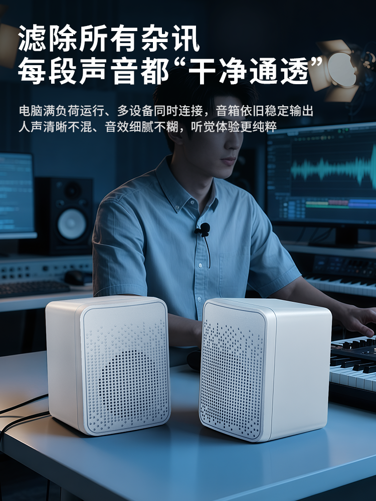 Computer Desktop Speakers Are Suitable for Apple MacBook Air Laptops, Desktop Mini Small Desktop Subwoofers