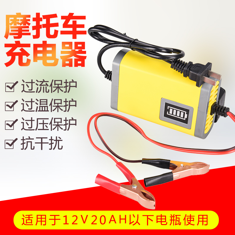 Excellent 12V volt lead-acid battery Pedal locomotive battery intelligent repair dry water bottle 12V2A charger