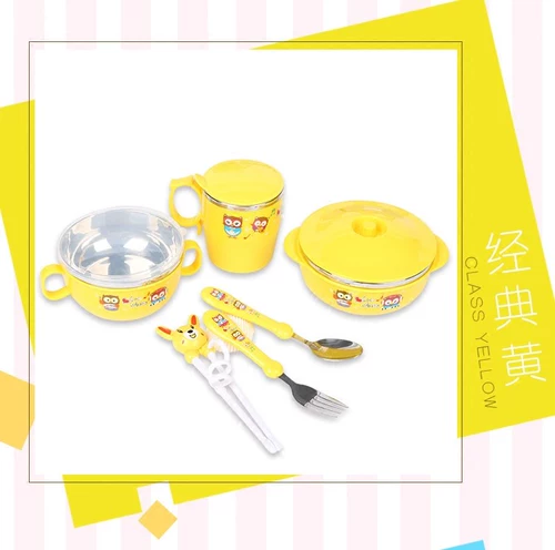 Детская посуда подходит для мужчин и женщин из нержавеющей стали, детский термос для еды, защита от ожогов, защита при падении, подходит для начинающих