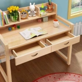 Детский учебный стол и стул из цельного дерева, детский стол, подъемный письменный стол для учащихся начальной школы, домашний письменный стол из соснового дерева
