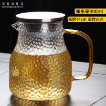  Hammer pattern cold water jug Heat-resistant glass jug Household kettle High temperature resistant water cup Large teapot thickened