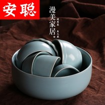  Ruyao tea washing Kung Fu tea set accessories Large cup tea washing ceremony Japanese Zen water bowl Ceramic tea cup utensils