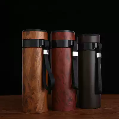 Purple sand thermos cup Car stainless steel cup gift Business gift Portable large capacity tea cup with filter