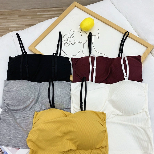 Летний топ с чашечками, бюстгальтер пуш-ап, короткий бюстгальтер без косточек, майка, топ без лямок, эффект подтяжки