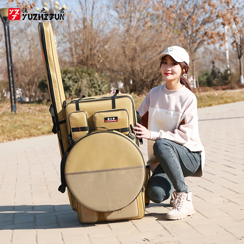 New fishing chair bag backpack thickened waterproof fishing stool fishing chair fish protection rod bag multi-functional fishing gear bag