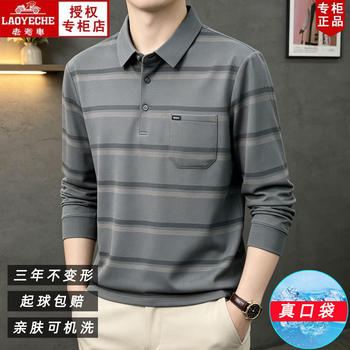 Classic car autumn men's lapel stripes