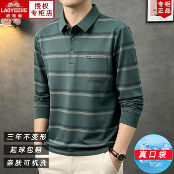 Classic car autumn men's lapel stripes