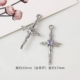 10#Purple Diamond Cross Silver