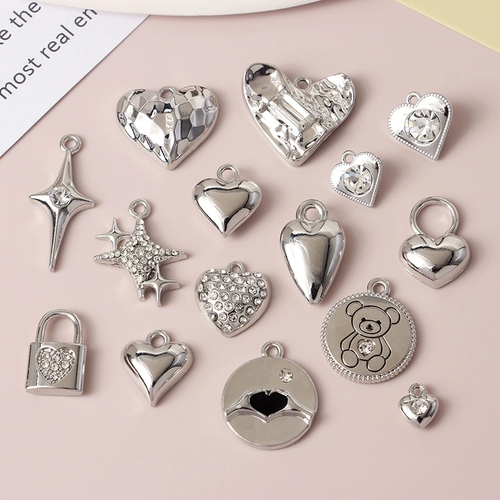 Металлический аксессуар, аксессуары, ожерелье, серьги в виде сердечка, подвеска, браслет ручной работы, ручка, «сделай сам»